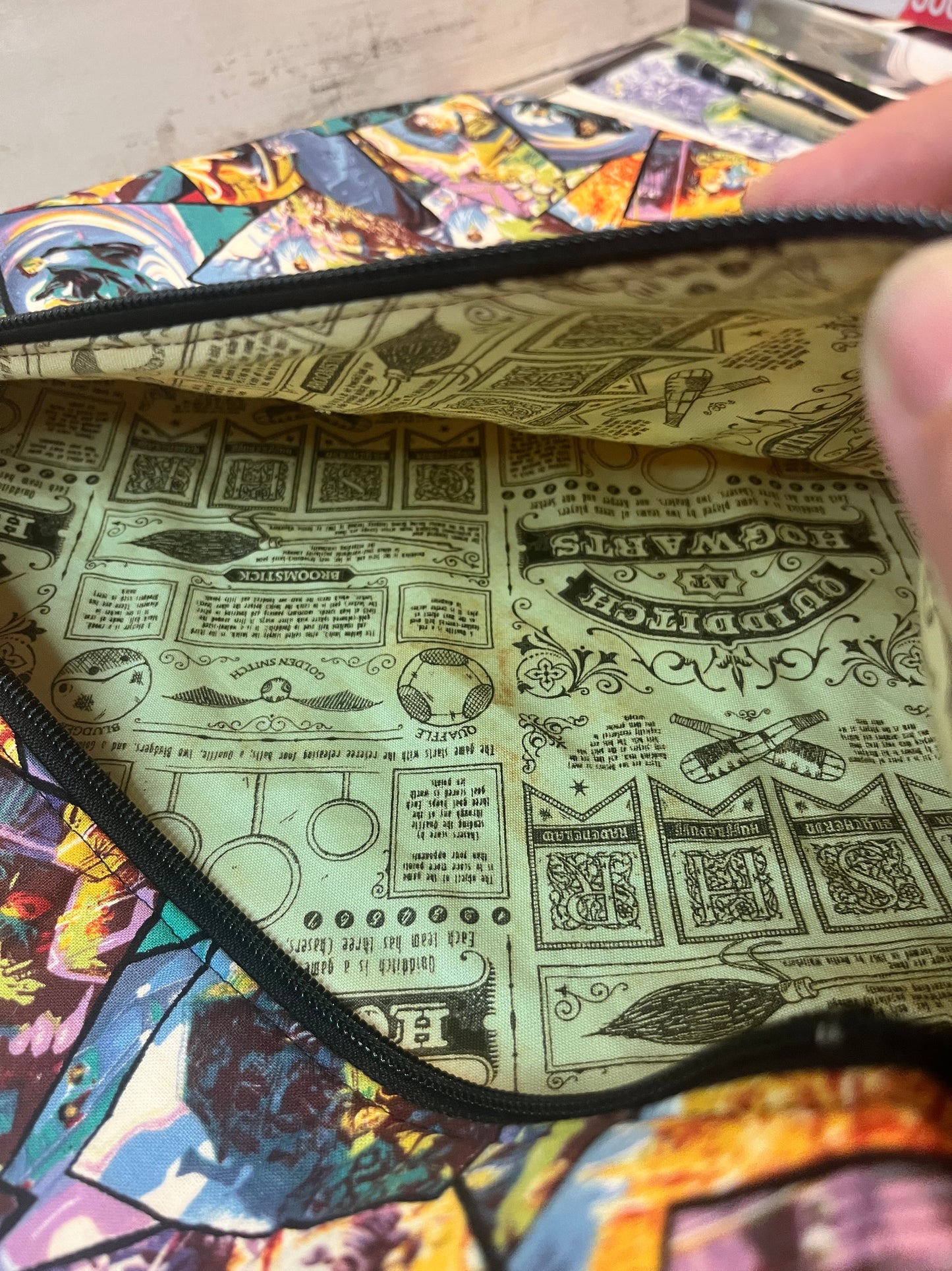 Project Bag for Cross Stitch with wizards