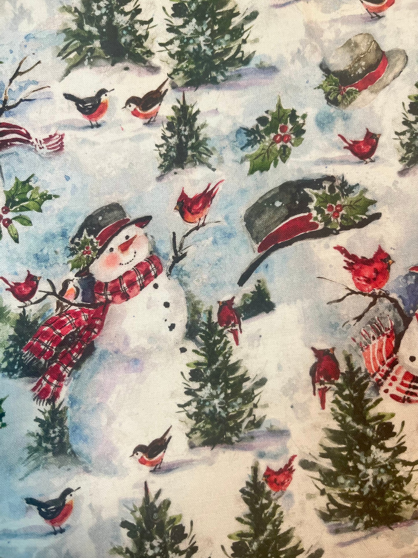 Project Bag for Cross Stitch Christmas w/Snowman