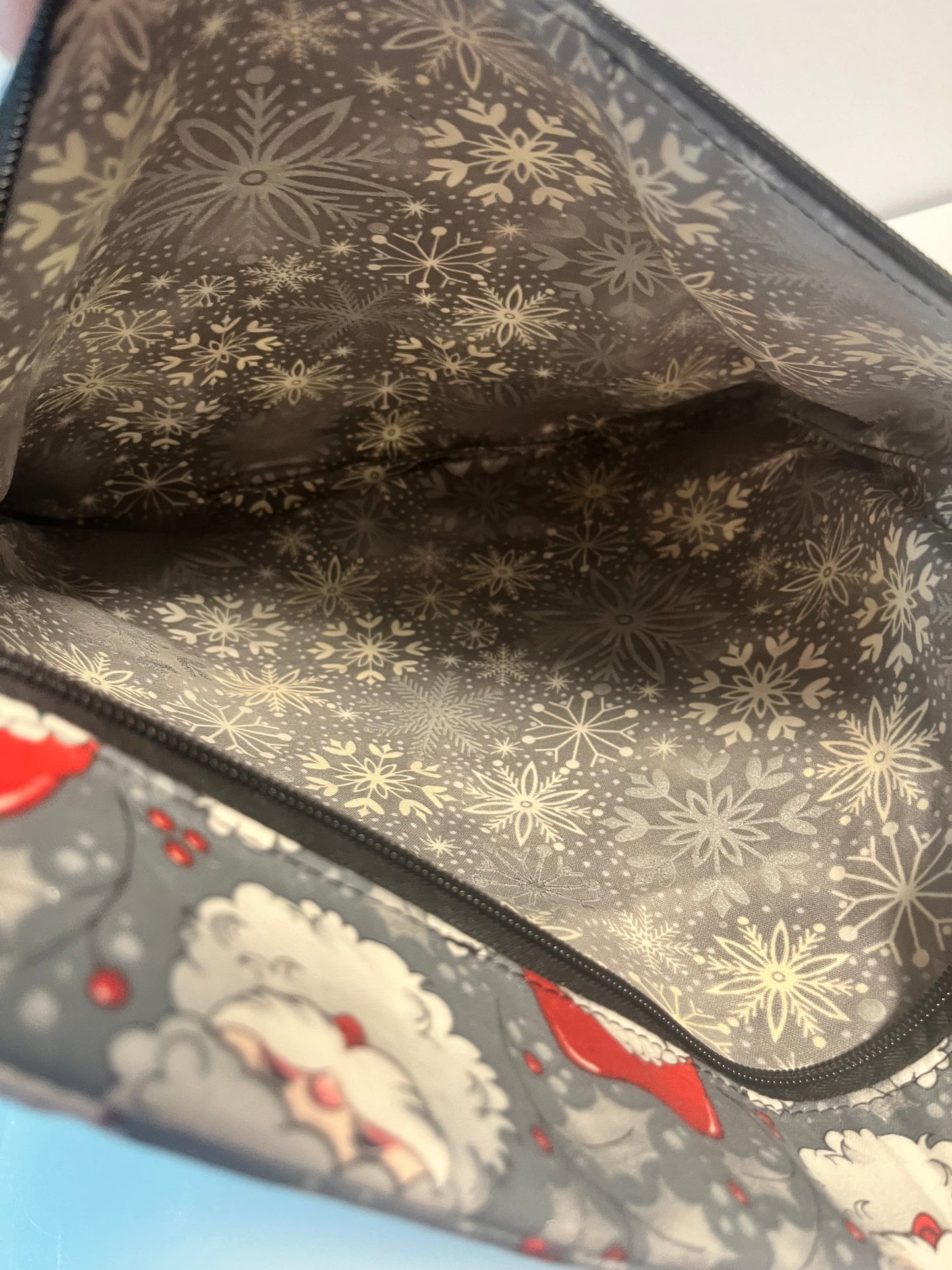 Project Bag for Cross Stitch Christmas w/Santa Claus