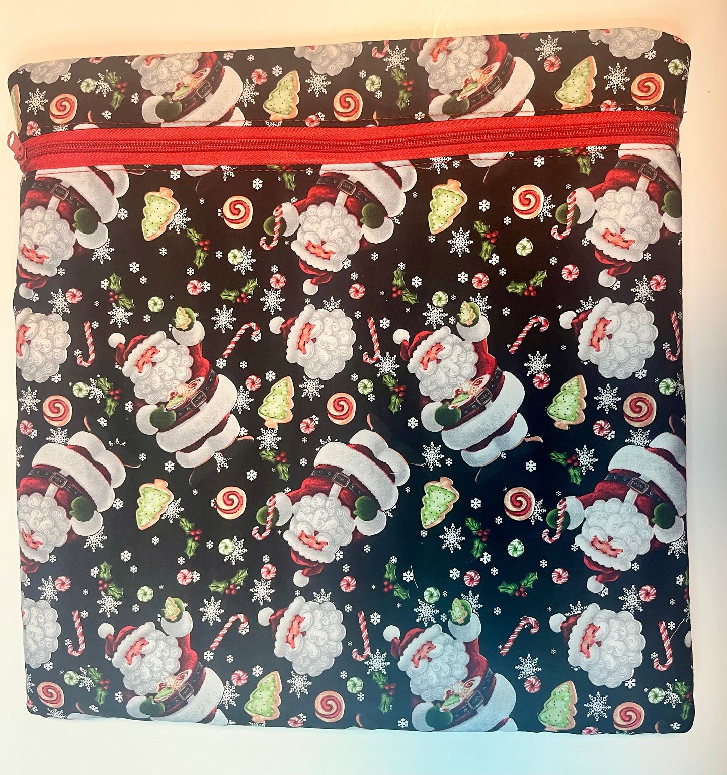 Project Bag for Cross Stitch Christmas w/Santa Claus