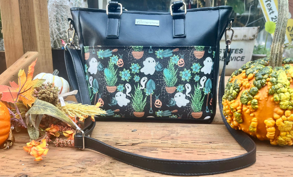 Halloween/fall bag with crossbody strap included.