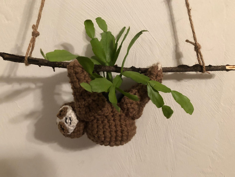 Large sloth plant hanger